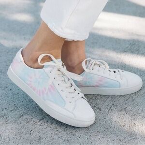 NWOT Soludos Ibiza Tie-Dyed Textured-Leather Sneakers